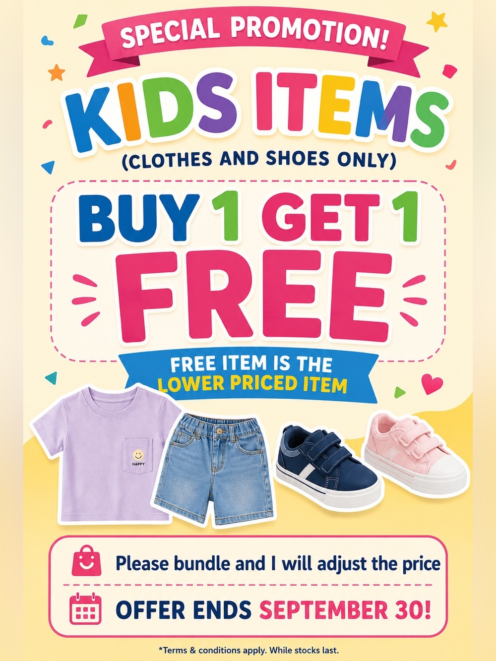 💚💚💚BOGO : Kids Clothes and shoes items promotion💚💚💚